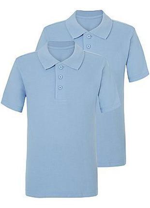 Шкільна футболка - поло блакитна george 180901