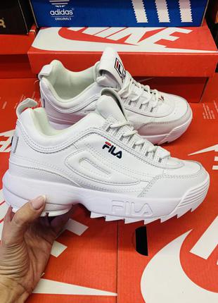 Кроссовки fila disraptor кросовки фила на высокой подошве белые кроссовки на платформе