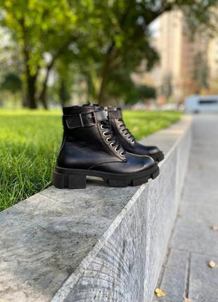 Сапоги ботинки натуральная кожа черный9 фото