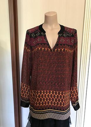 Туника шифоновая, рубашка, блуза, этно бохо, испания