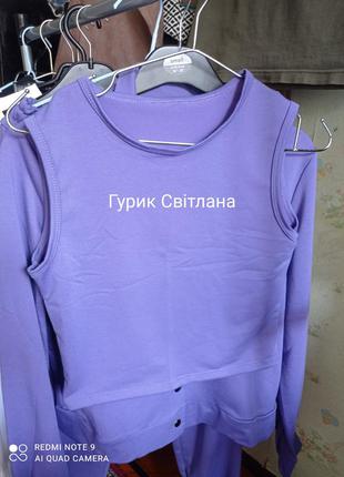 Жіночий трикотажний костюм трійка4 фото