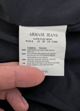 Шерстяной пиджак блейзер armani jeans4 фото