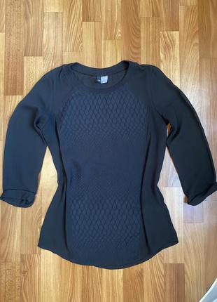 Чорна блуза кофта базова шифонова zara mango asos