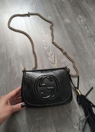 Gucci soho disco flap crossbody сумка оригинал