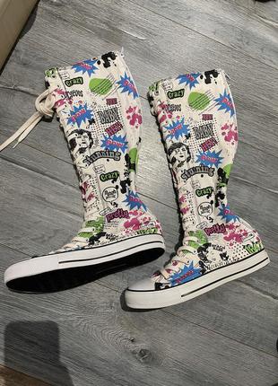 Knee high comic sneaker converse