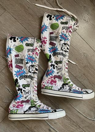 Knee high comic sneaker converse3 фото