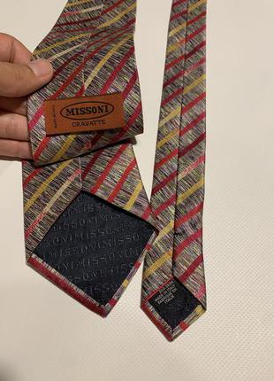 Мужской оригинальный разноцветный галстук missoni tie4 фото