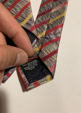 Мужской оригинальный разноцветный галстук missoni tie5 фото