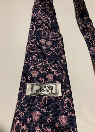 Мужской винтажный монограмный галстук gianni versace medusa multilogo4 фото