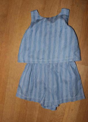 Стильний комбінезон джинсовій , шорті baby gap