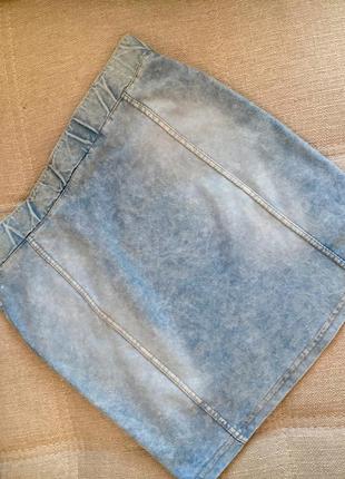Трикотажная юбка под джинс3 фото