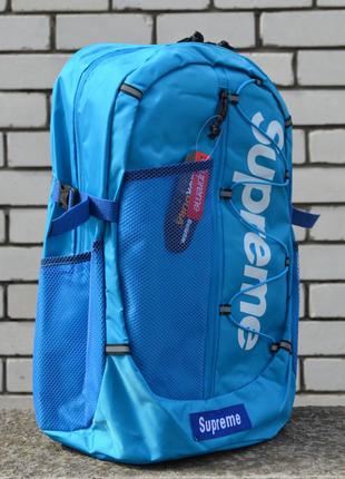 Рюкзак міський supreme box logo mountaineering blue2 фото