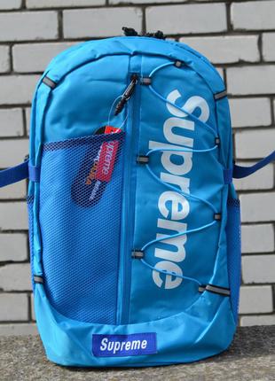 Рюкзак міський supreme box logo mountaineering blue1 фото