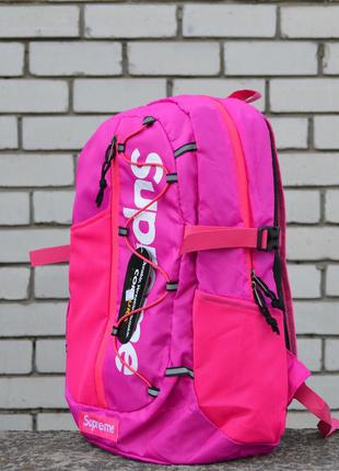 Рюкзак міський supreme box logo mountaineering pink3 фото