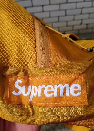 Рюкзак городской supreme box logo mountaineering yellow6 фото