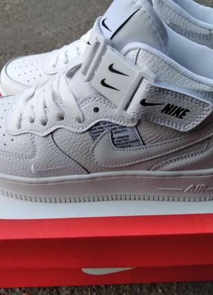 Кроссовки nike air force 1 mid tm white black8 фото