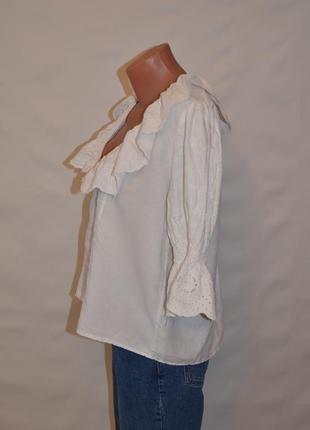 Блуза  свободного кроя с вышивкой "zara"3 фото