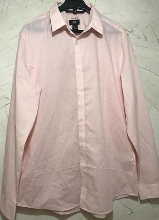 Светло-розовая кэжуал рубашка в клетку h&m8 фото