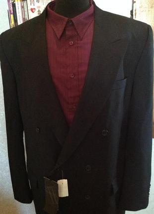 Респектабельный черный пиджак бренда johnsons, р. 586 фото