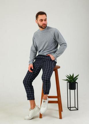 Комплект костюм штани штани в клітку картаті + лонгслив кофта світшот кращий варіант на навчання