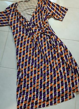 Платье на запах из натуральной ткани, размер 16, m&s6 фото