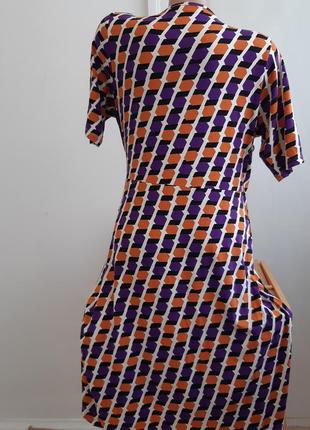 Платье на запах из натуральной ткани, размер 16, m&s5 фото