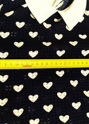 Блузка шкільна сердечка 6-8лет 7