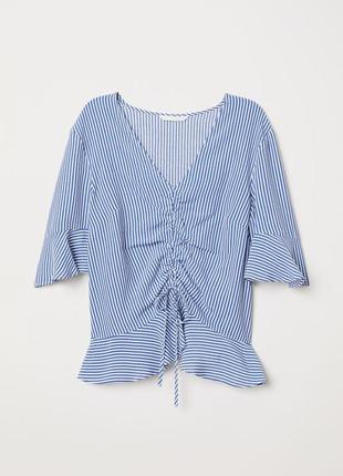 Блузка с кулиской в полоску h&m