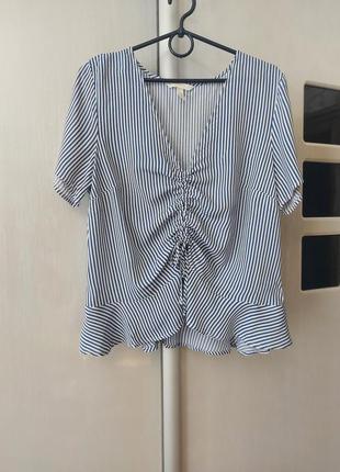 Блузка с кулиской в полоску h&m