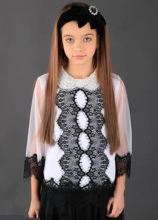 Кружевная блузка для девочки mone 1581-5