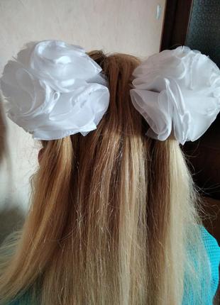 Бантики 2шт. школьные пышные hand made на резинках