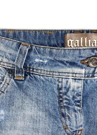 John galliano 42 джинсовая короткая мини юбка голубая4 фото