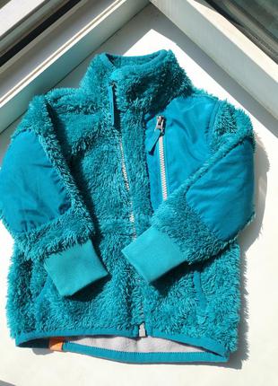 Куртка-кофта теплая бирюзовая 1-2 года