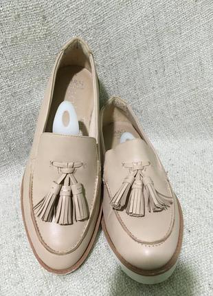 Шкіряні туфлі лофери marks&spencer 39,5-40р