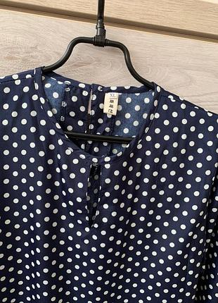 Блузка сорочка в горох