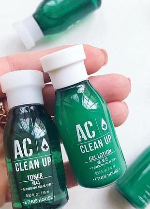 Тонер і тонік для проблемної шкіри від etude house