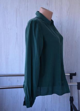 Зеленая шелковая блуза2 фото