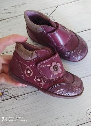 Кожаные фирменные ботинки кеды