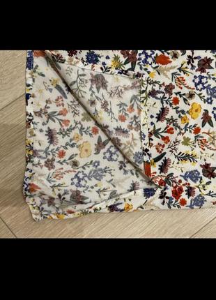 Вискозная рубашка в цветочный принт от zara basic3 фото