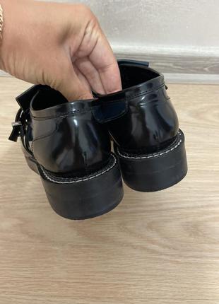 Лакові туфлі(loafer), "asos", 38 розмір(24,5)см, натуральна шкіра4 фото