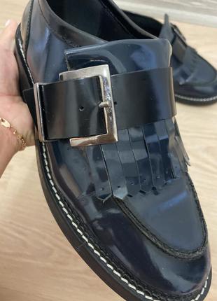 Лакові туфлі(loafer), "asos", 38 розмір(24,5)см, натуральна шкіра5 фото