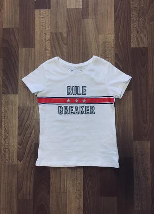 Біла бавовняна футболка primark на дівчинку