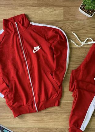 Мужской осенний спортивный трикотажный костюм комплект nike1 фото