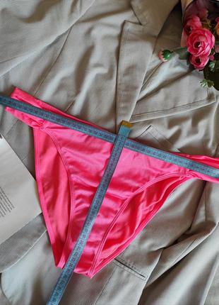 Яскраві неонові плавки жіночі низ купальника бікіні / рожеві трусики7 фото