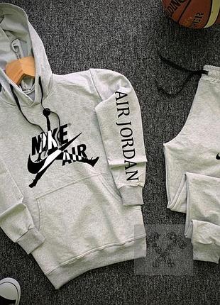 Мужской осенний спортивный трикотажный костюм комплект nine air jordan