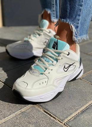 Nike m2k tekno женские кроссовки найк м2к техно белые8 фото