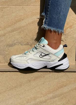 Nike m2k tekno женские кроссовки найк м2к техно белые5 фото