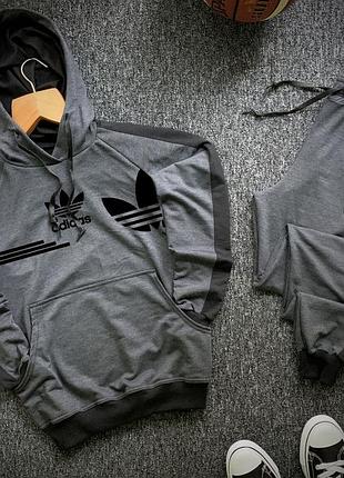 Чоловічий осінній спортивний трикотажний костюм adidas комплект