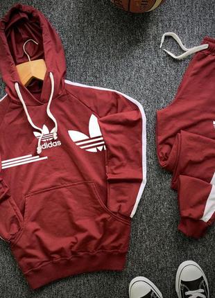 Чоловічий осінній спортивний трикотажний костюм adidas комплект