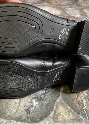Кожаные ботинки широкий каблук5 фото
